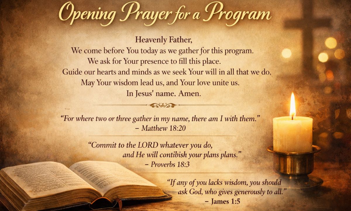 50+ Opening Prayer for a Program with Bible Verses